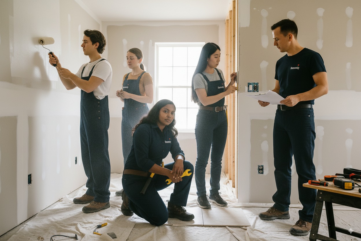 Équipe d'artisans de confiance